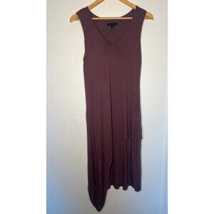 H by Halston Dress Women's XS Burgundy Sleeveless Asymmetrical Stretch Beach
